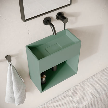 Esposa Seafoam Concrete Wall Hung Basin 400mm
