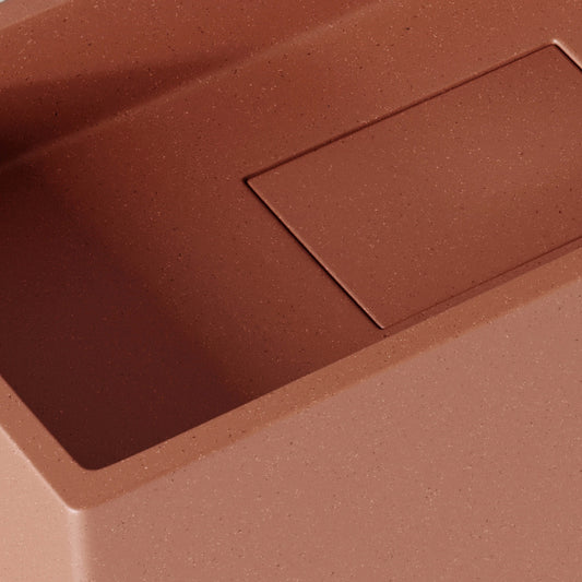Esposa Terracotta Concrete Wall Hung Basin 400mm
