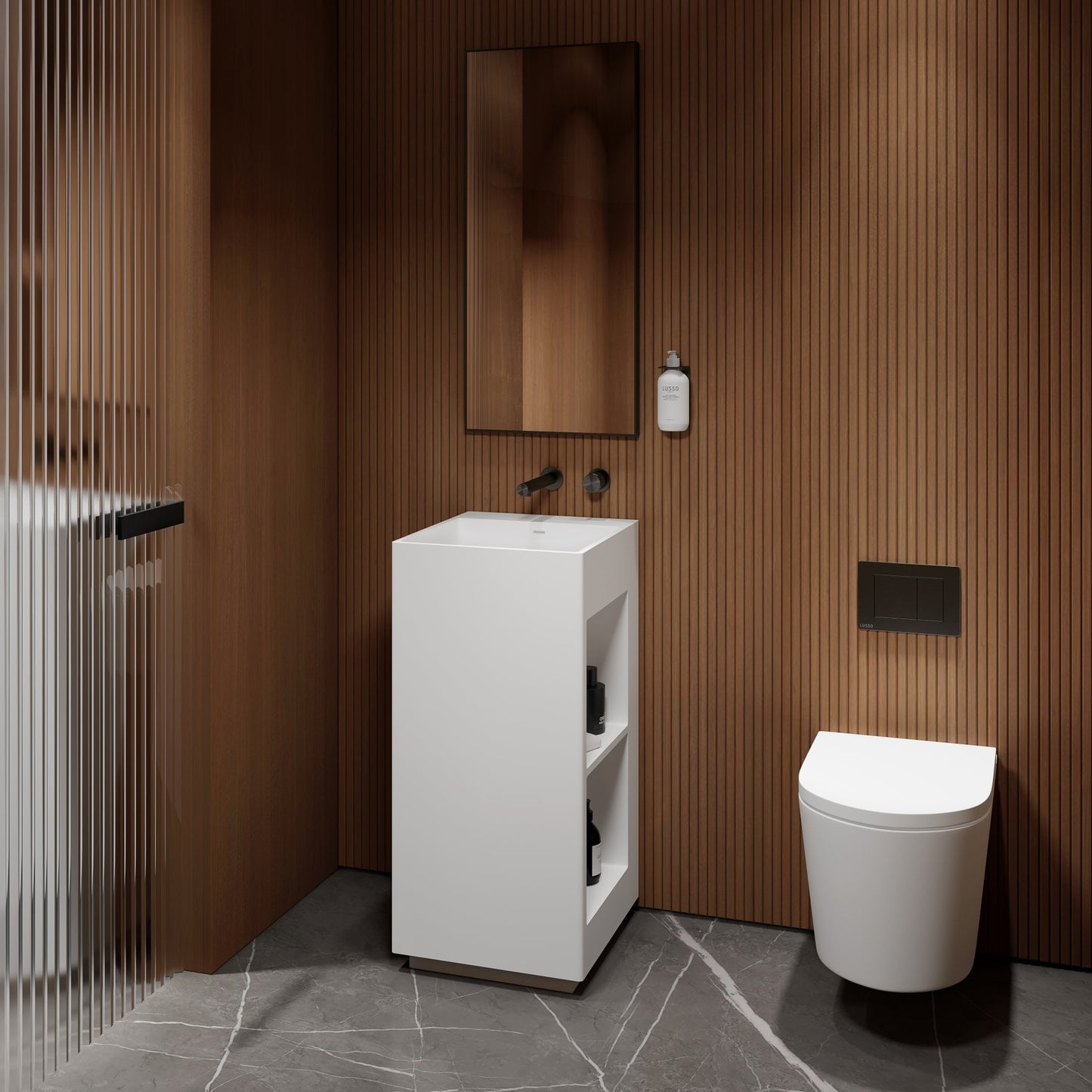 Ethos Freestanding Stone Basin 420mm