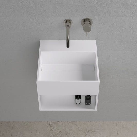 Ethos Mini Wall Hung Stone Basin 330mm