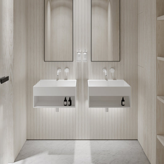 Ethos Wall Hung Stone Basin 500mm