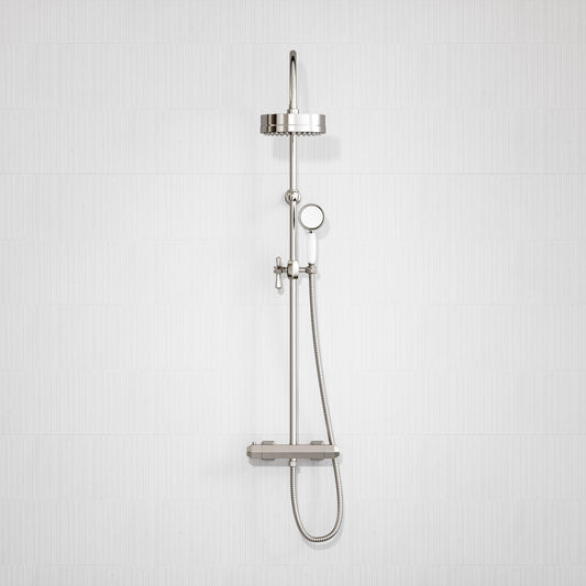 Eton Polished Nickel 2-way Thermostatic Shower System
