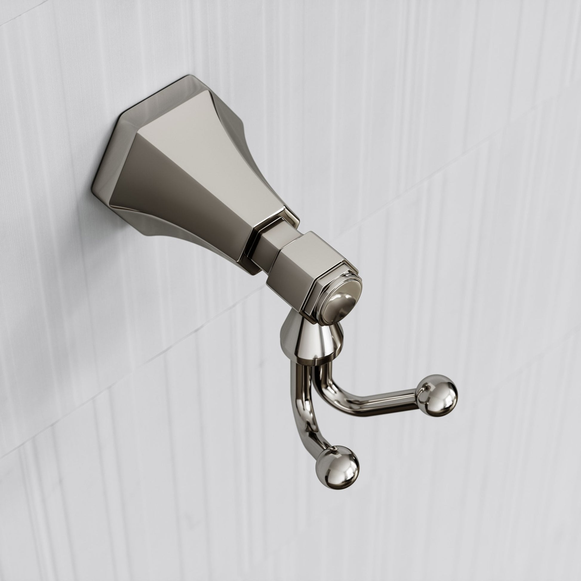 Eton Polished Nickel Double Robe Towel Hook