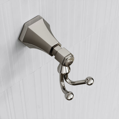 Eton Polished Nickel Double Robe Towel Hook