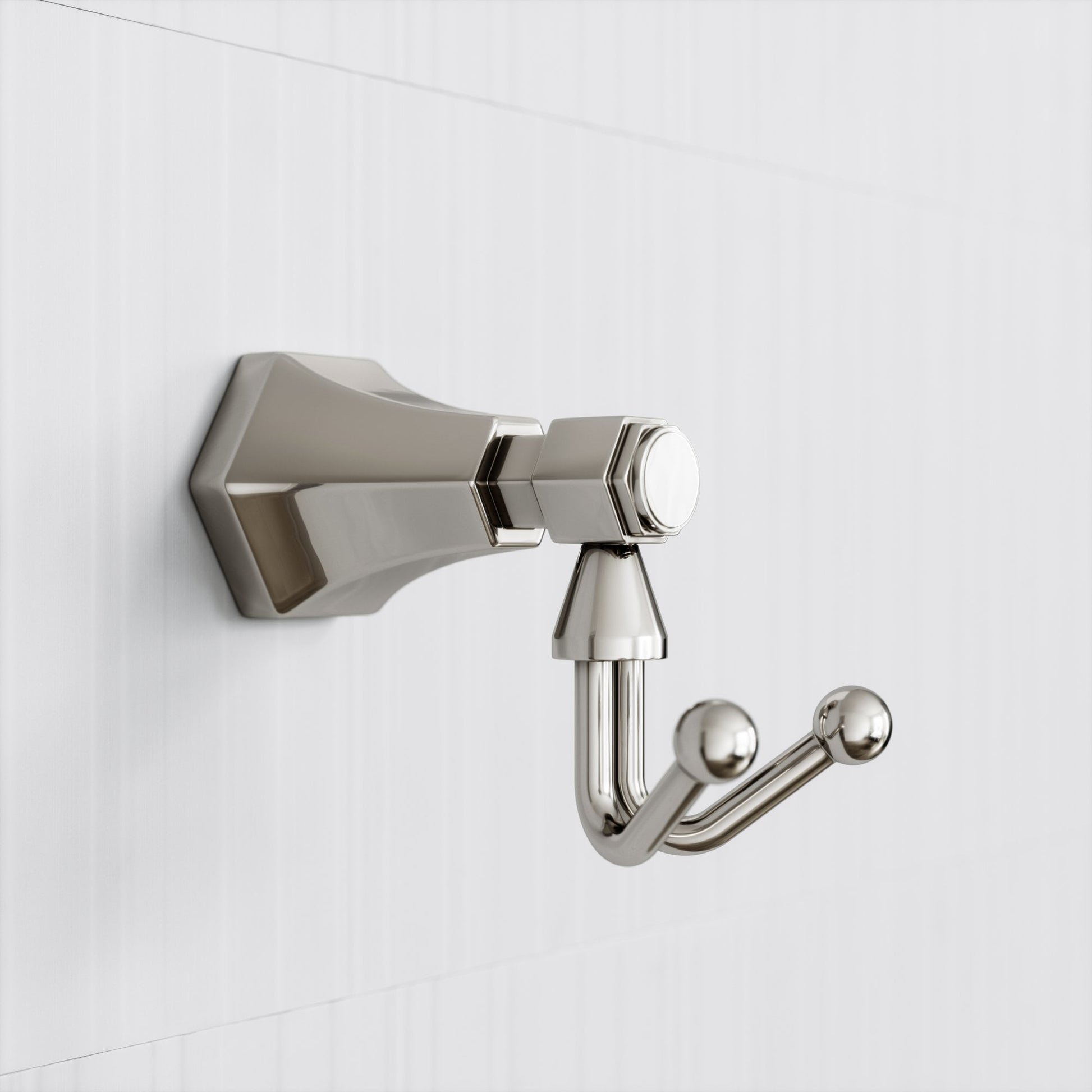 Eton Polished Nickel Double Robe Towel Hook