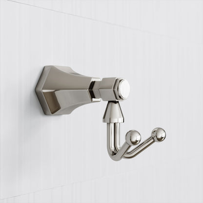 Eton Polished Nickel Double Robe Towel Hook