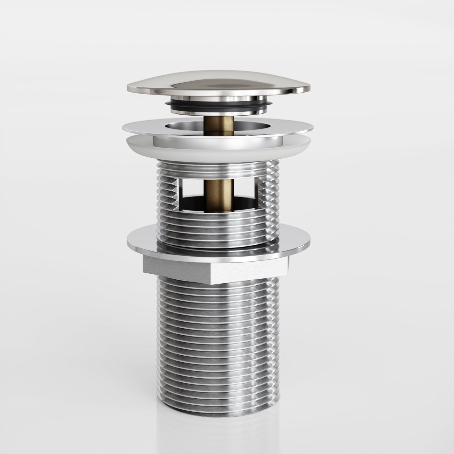 Eton Polished Nickel Slotted Click Clack Basin Waste
