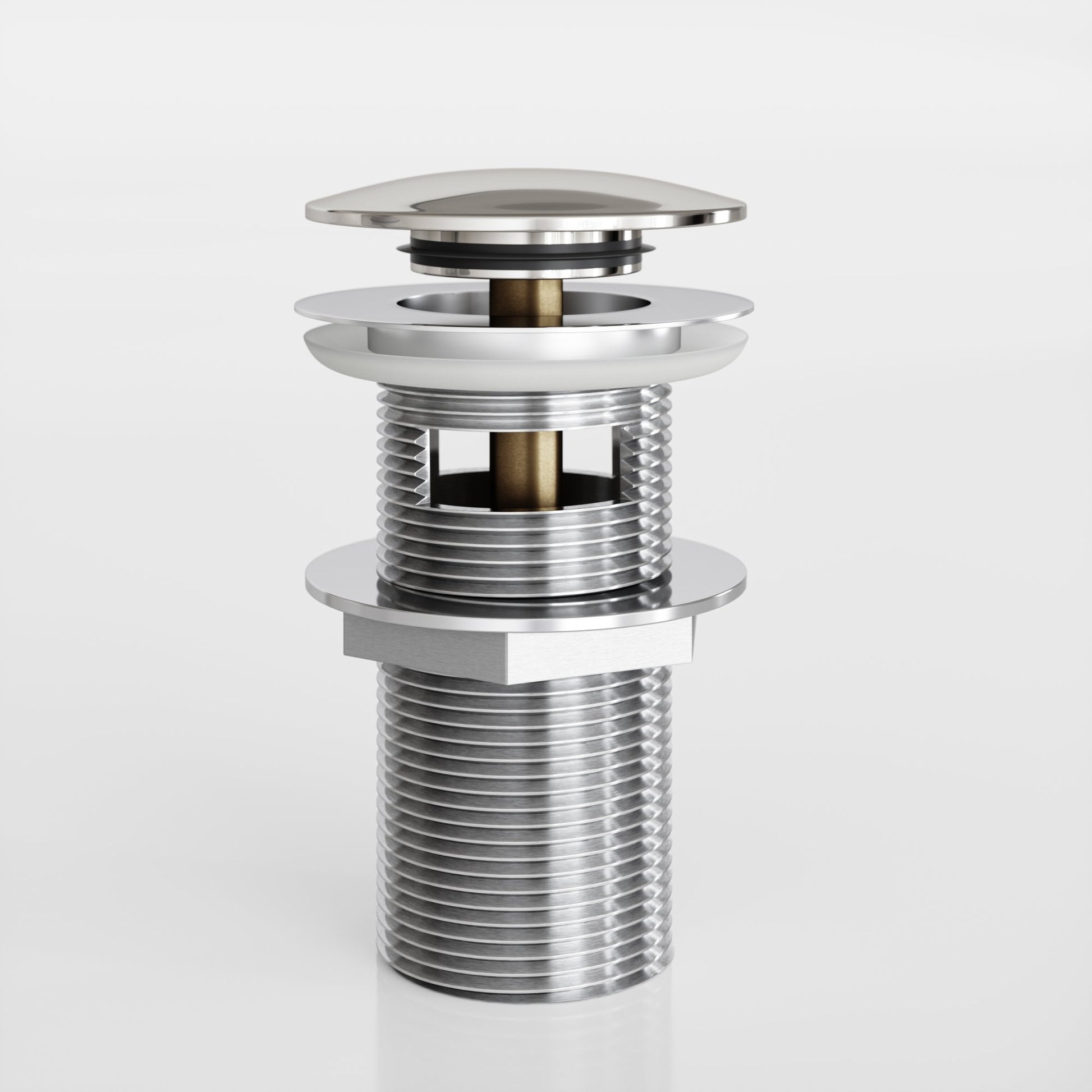 Eton Polished Nickel Slotted Click Clack Basin Waste
