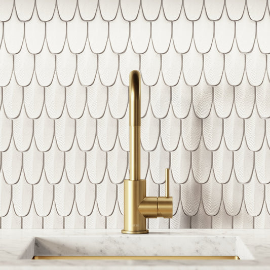 Flow Single Lever Kitchen Mixer Tap Brushed Gold