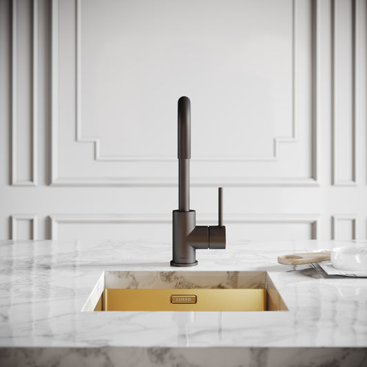 Flow Single Lever Kitchen Mixer Tap Deep Bronze