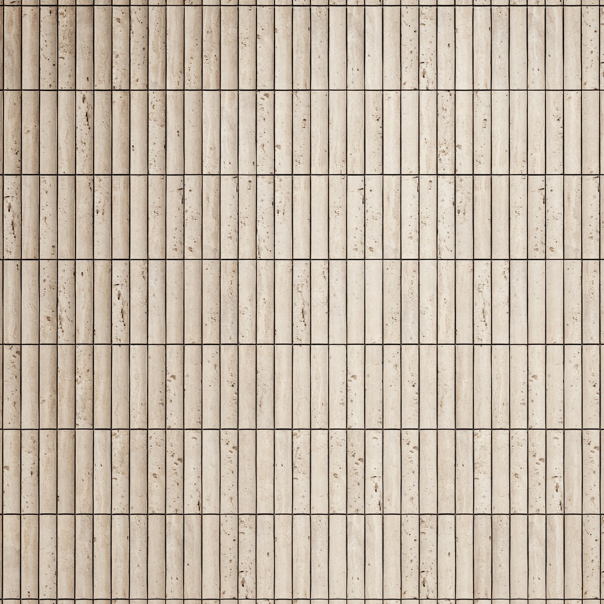 Genova Concave Travertine Stone Mosaic Wall Tile
