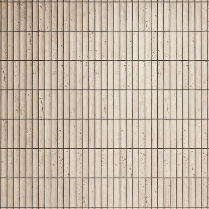 Genova Concave Travertine Stone Mosaic Wall Tile