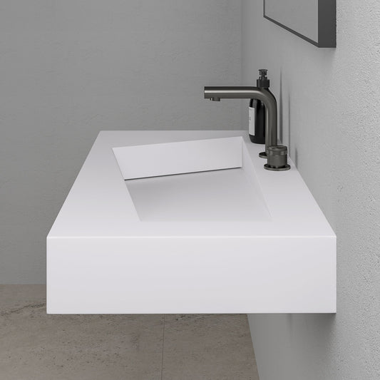 Geo Wall Hung Stone Basin 900mm