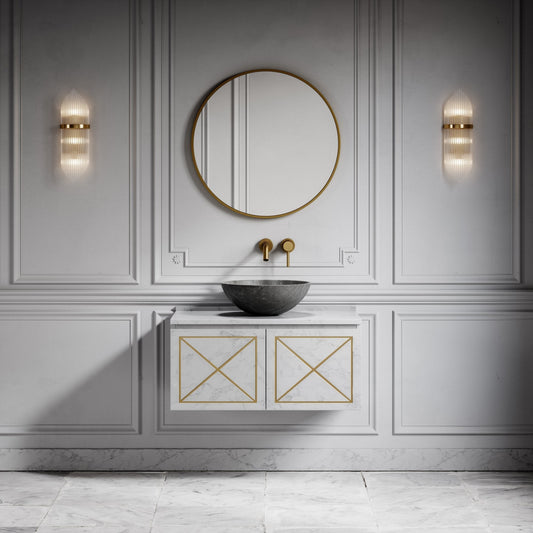 Giro Pietra Grey Marble Countertop Basin 400mm