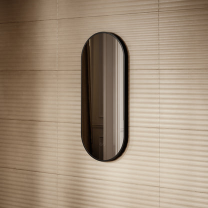Glamora Matte Black Mirror With Natural White LED light and Demister 380mm