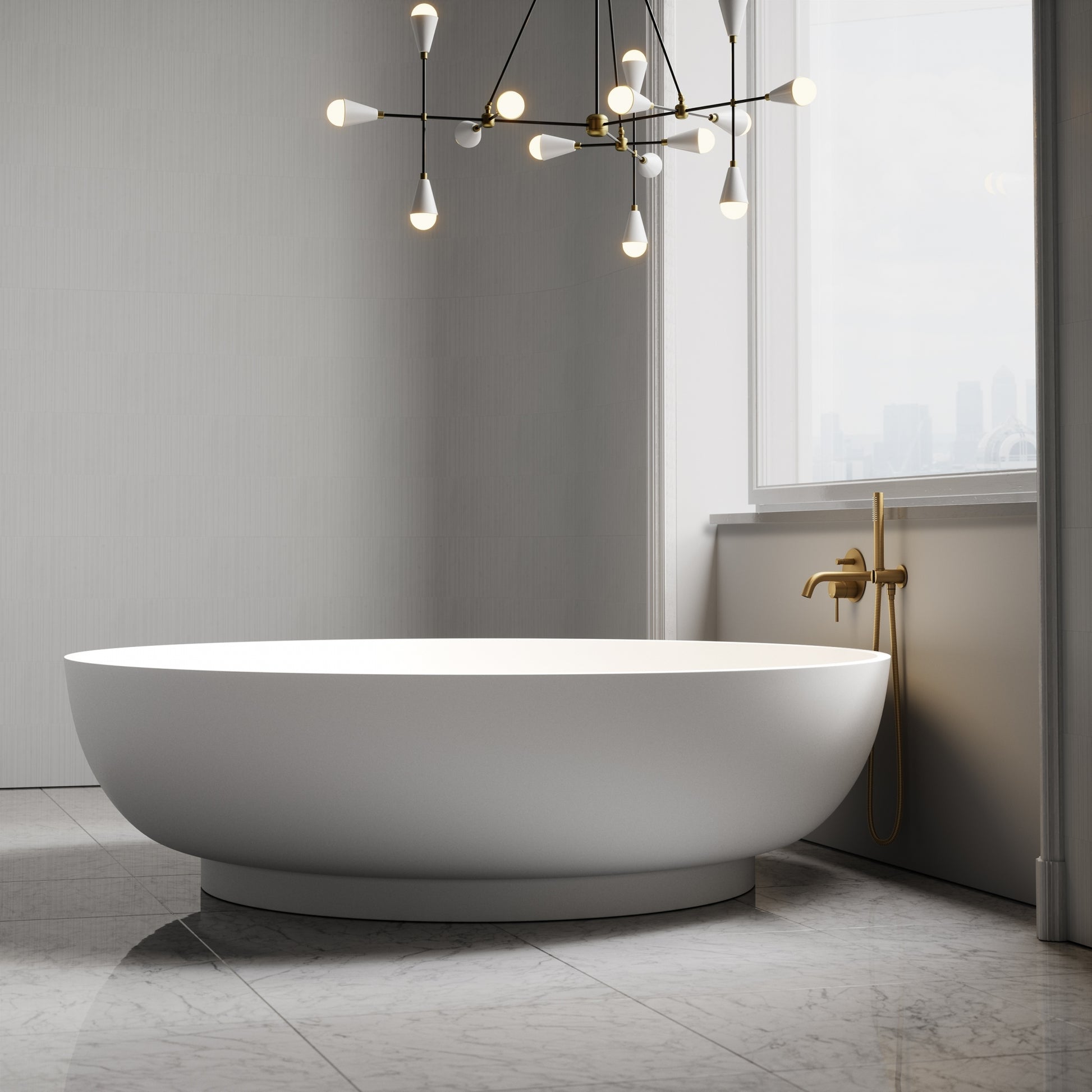 Grande Freestanding Round Stone Bath 1900mm