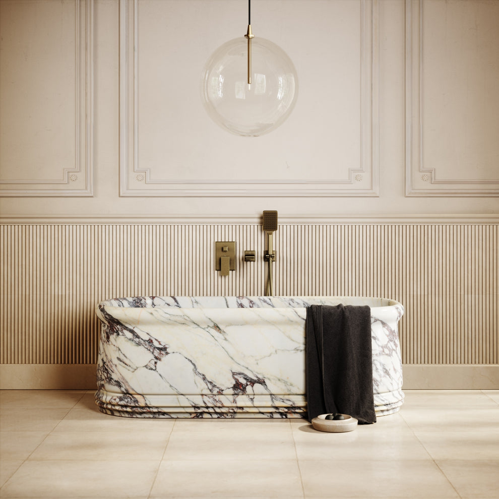Grandeur Calacatta Viola Freestanding Bath 1500mm - LUSSO