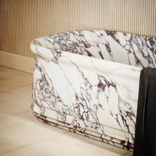 Grandeur Calacatta Viola Marble Freestanding Bath 1780mm