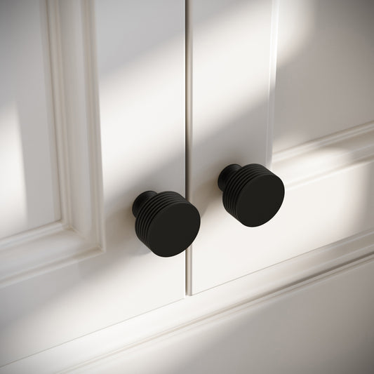 Hampton Matte Black Cabinet Knob