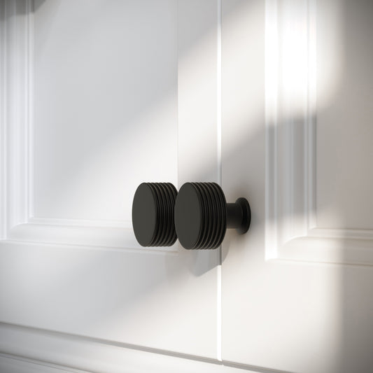 Hampton Matte Black Cabinet Knob