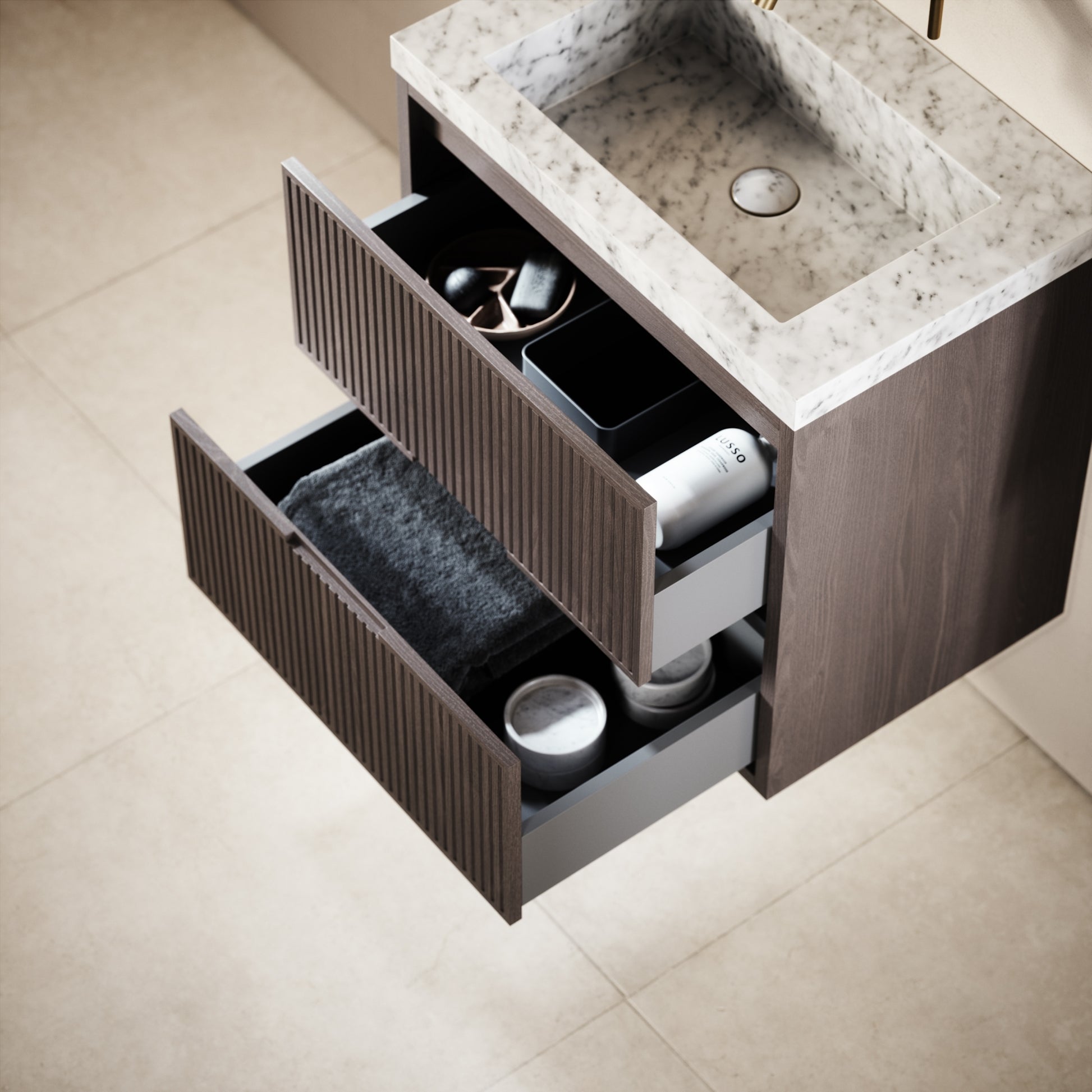 Harrington Grey Oak Vanity Unit 600-1200mm