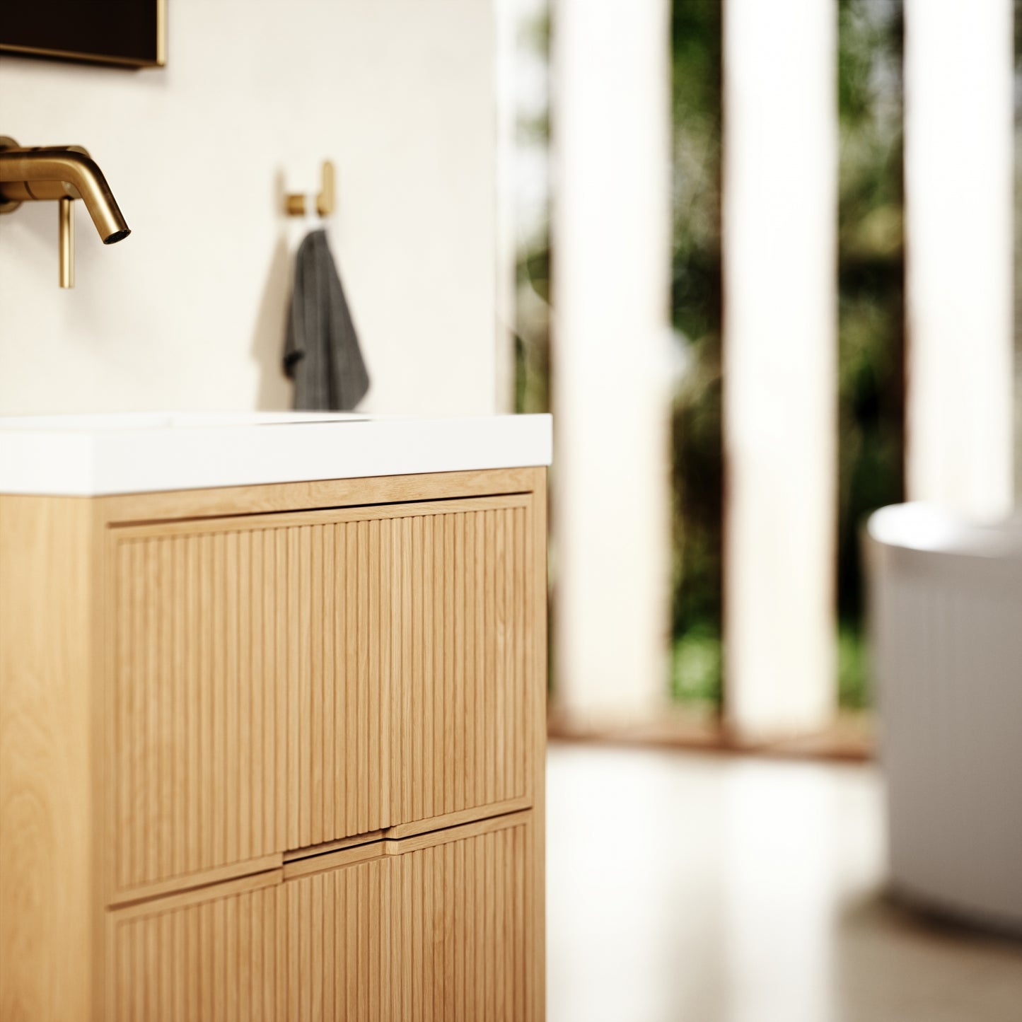 Harrington Natural Oak Vanity Unit 600-1200mm