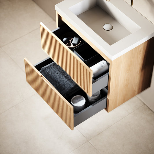 Harrington Natural Oak Vanity Unit 600-1200mm