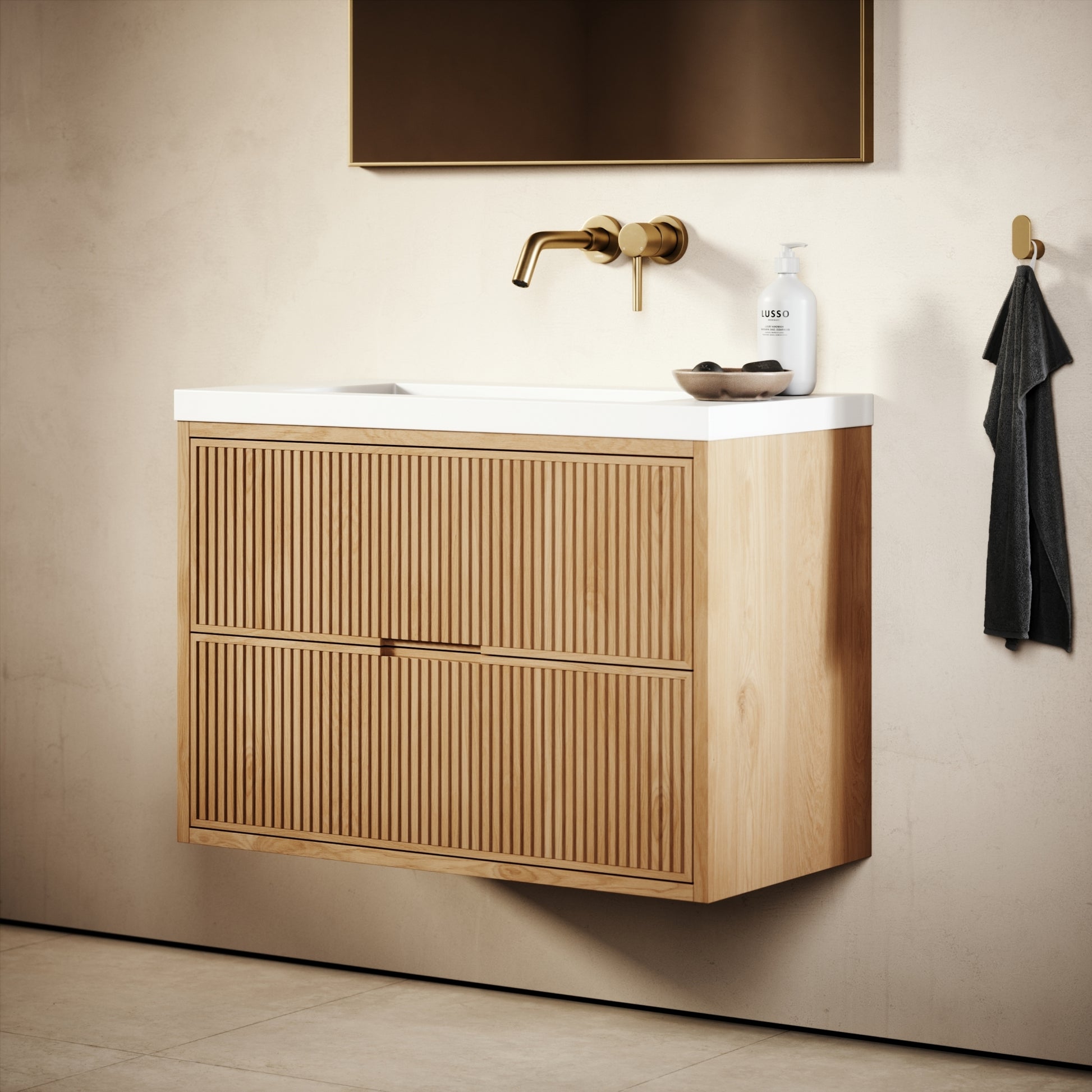 Harrington Natural Oak Vanity Unit 600-1200mm