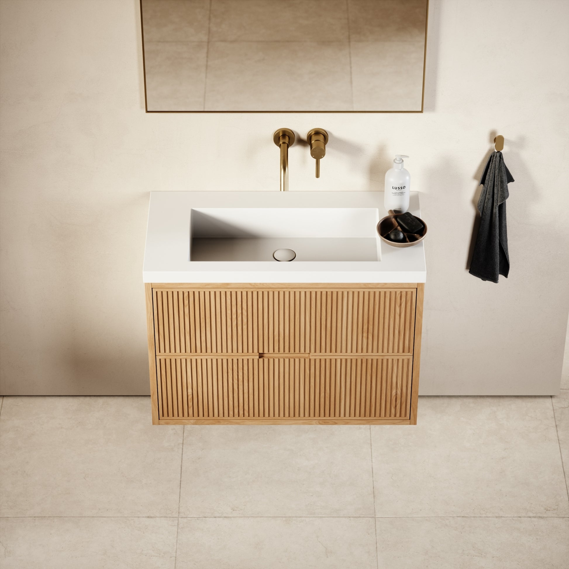 Harrington Natural Oak Vanity Unit 600-1200mm