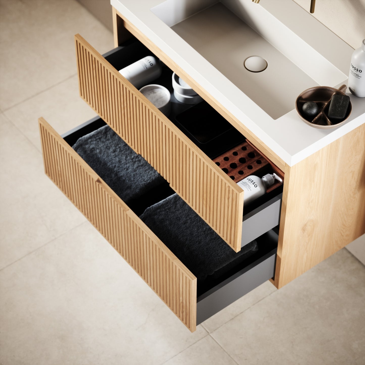 Harrington Natural Oak Vanity Unit 600-1200mm