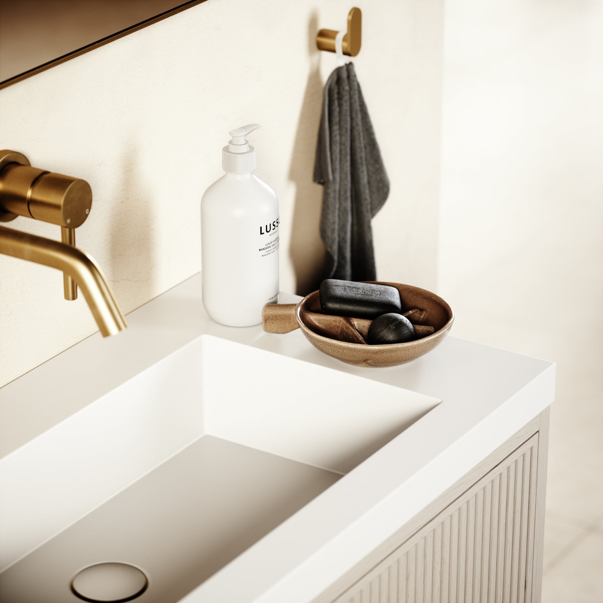 Harrington Velvet Beige Vanity Unit 600-1200mm