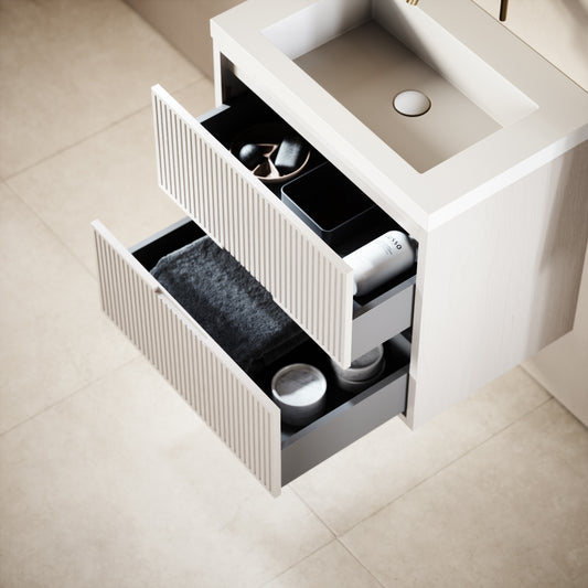 Harrington Velvet Beige Vanity Unit 600-1200mm