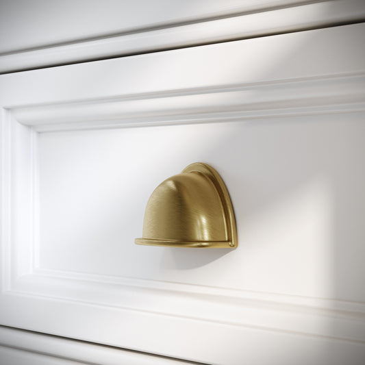 Harris Brushed Gold Cup Handle