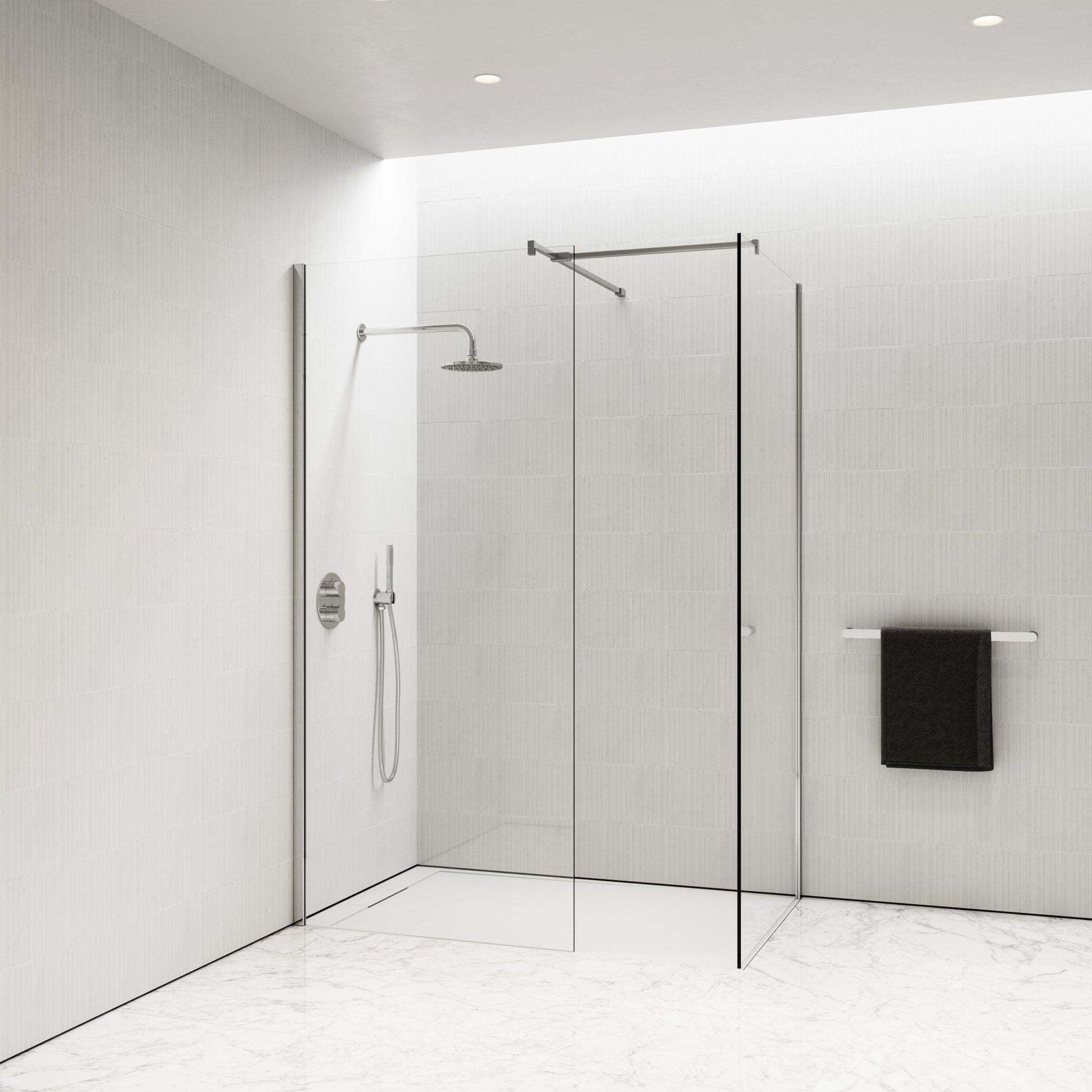 Infinity Complete Walk In Shower Enclosure - Kit B Chrome (ALL SIZES)