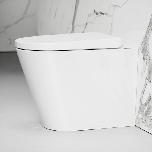 Intellismart Back To Wall Rimless Bidet Toilet with Concealed Cistern and Brushed Gold Flush Plate