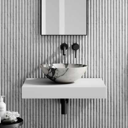 Italia Calacatta Viola Marble Countertop Basin 400mm
