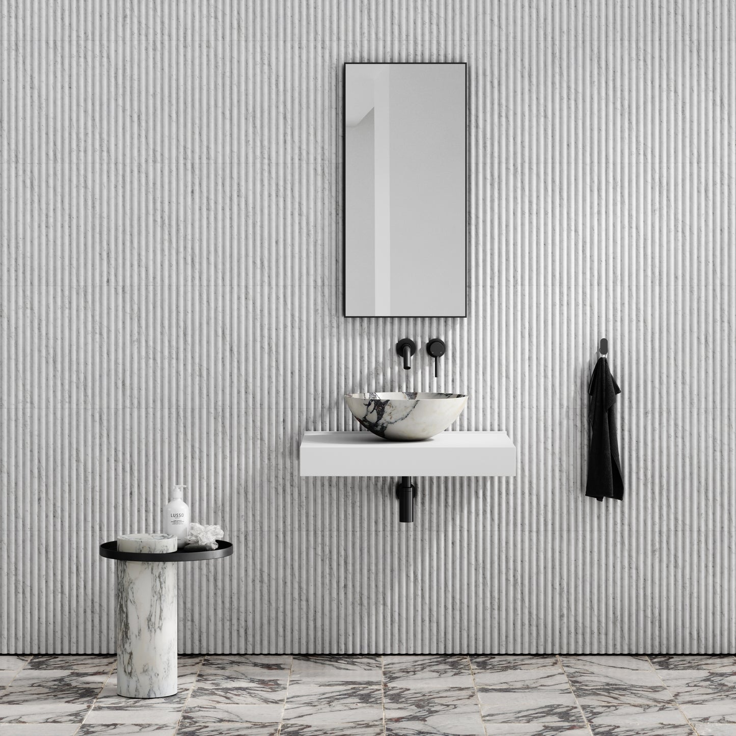 Italia Calacatta Viola Marble Countertop Basin 400mm