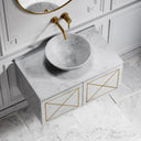 Italia Carrara Marble Countertop Basin 400mm
