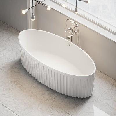 Jadore I Freestanding Fluted Stone Bath 1700mm
