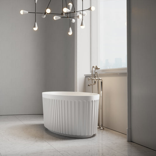 Jadore I Freestanding Fluted Stone Bath 1700mm