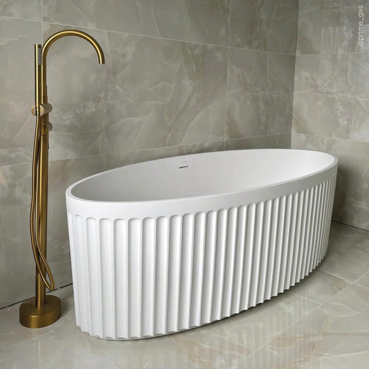 Jadore I Freestanding Fluted Stone Bath 1700mm