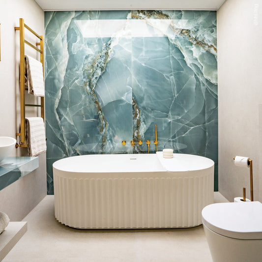 Jadore II Freestanding Fluted Stone Bath 1700mm