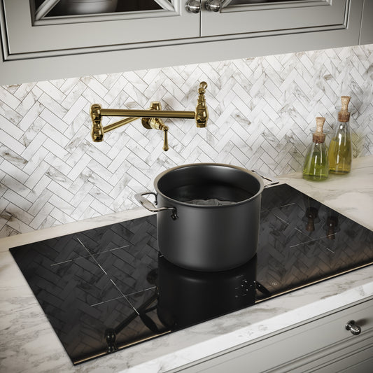 Kempton Traditional Kitchen Pot Filler Tap Polished Brass