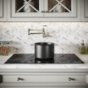 Kempton Traditional Kitchen Pot Filler Tap Polished Nickel