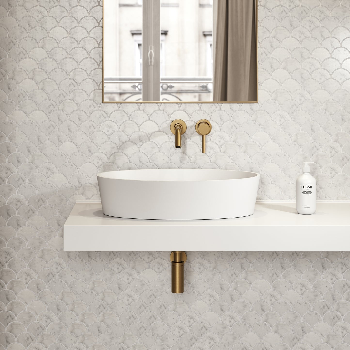 Kurv Countertop Stone Basin 600mm