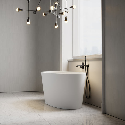 Kurv Freestanding Stone Bath 1600mm