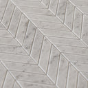 Labello Chevron Carrara Marble Mosaic Wall or Floor Tile 289 x 295mm