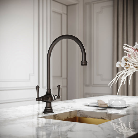 Lambeth Single Hole Traditional Kitchen Tap Deep Bronze