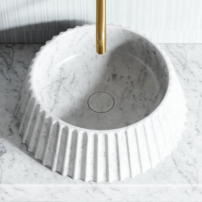 Lamp Carrara Marble Countertop Basin 450mm