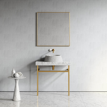 Lamp Carrara Marble Countertop Basin 450mm